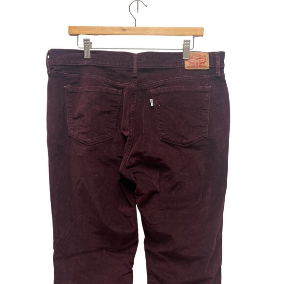 Levi's Burgandy Corduroy 505 Straight Leg Pants Size 33 - Picture 7 of 10